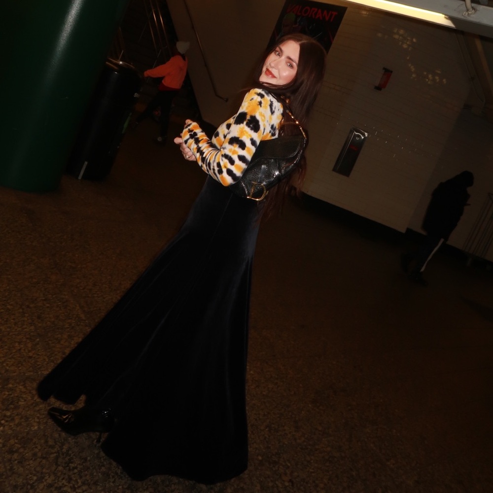 Tie Dye proenza velvet dress - Picture 2 of 5